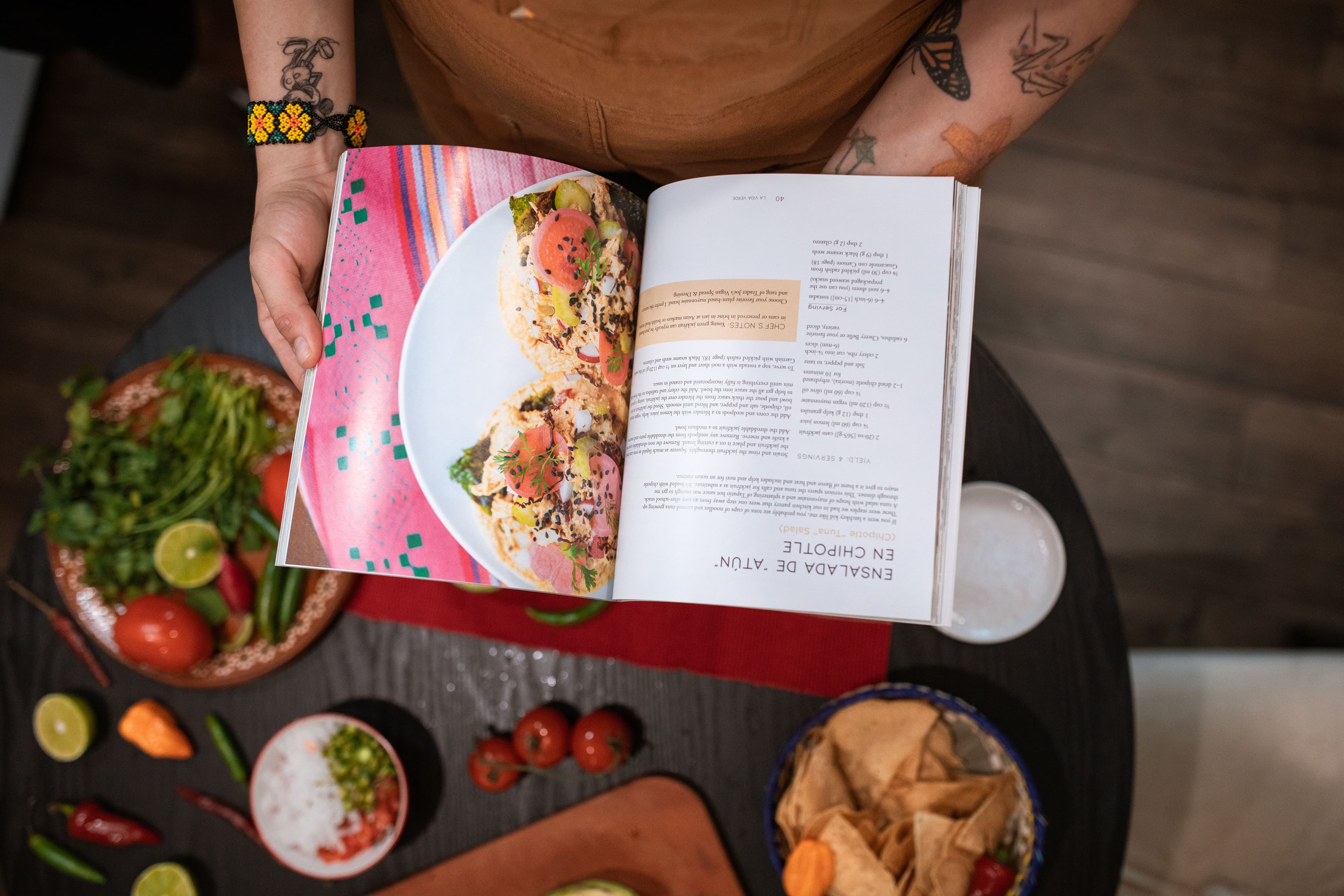 A tuna dish in a cookbook