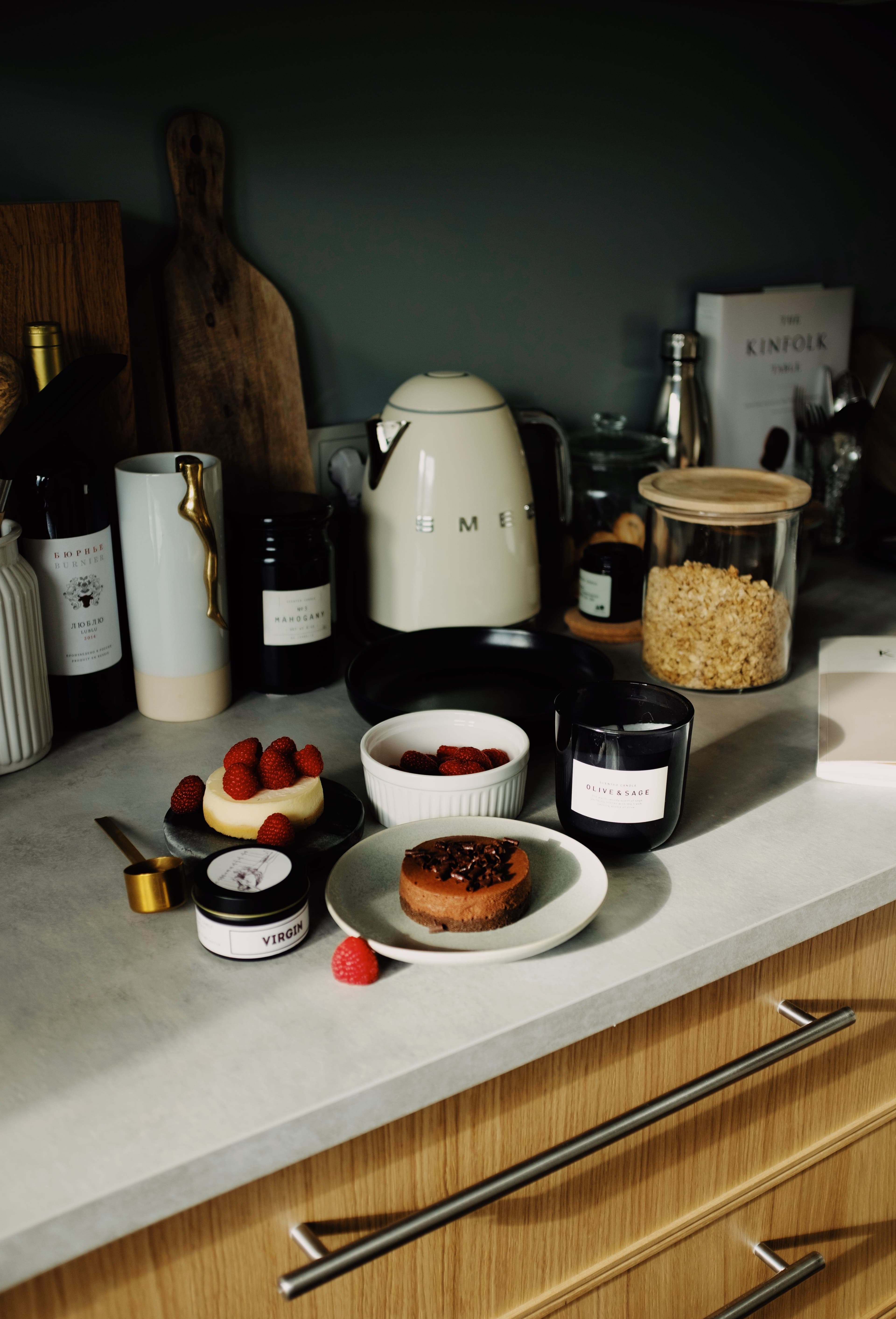Dessert on a counter
